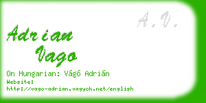 adrian vago business card
