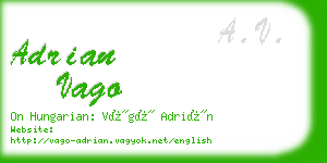 adrian vago business card